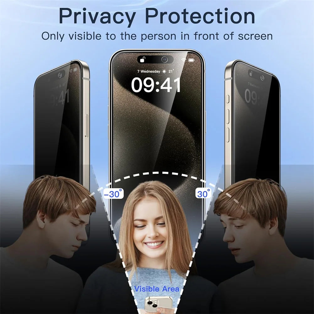 Anti-Spy Screen Protector Glass For iPhone - Nova Cases