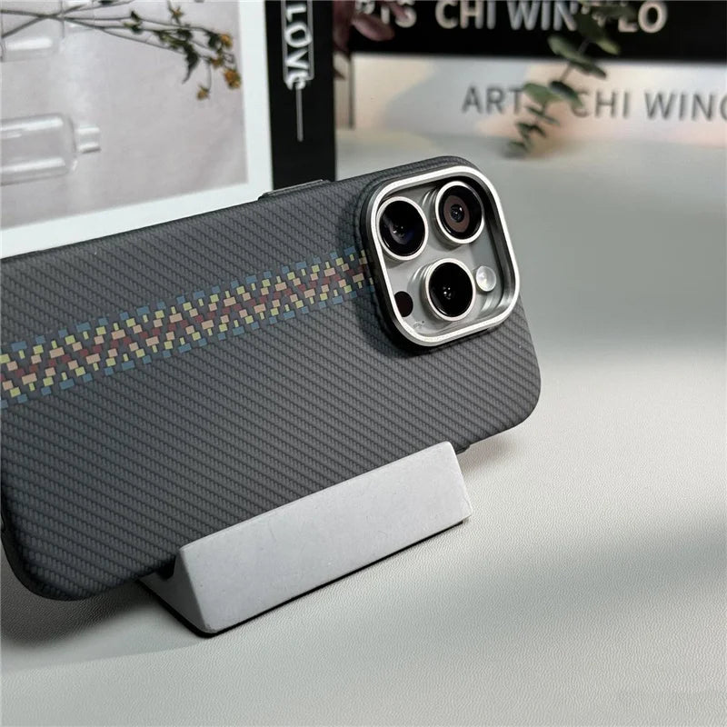 Carbon Fiber texture Magsafe case for iPhone - Nova Cases